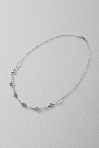 6 Tiny Spiral Sterling Silver Necklace