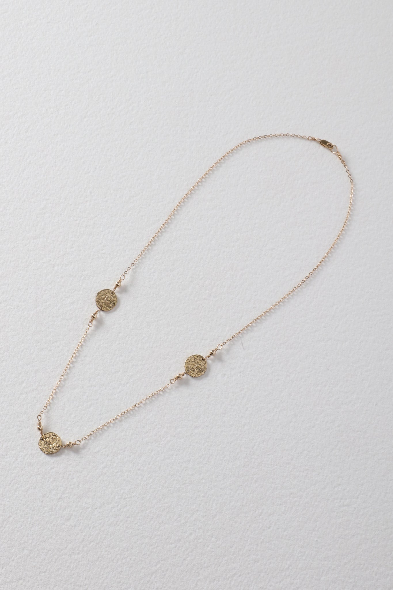 3 Coins Brass Necklace