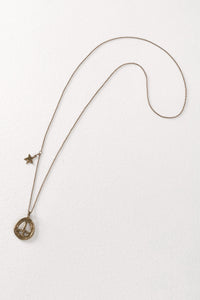 Piece Symbol Brass Necklace